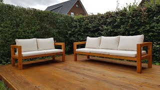 DIY 2Sitzer Gartenbank selber bauen  Homemade Outdoor Sofa [upl. by Fayth621]