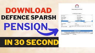 Download defence pension slip with sparsh defence pension [upl. by Tiena]