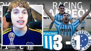 DAVOO XENEIZE REACCIONA Y OPINA DE RACING 3 CRUZEIRO 1  RACING GANADOR DE LA COPA SUDAMERICANA [upl. by Ailecra510]