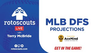 MLB DFS Strategy  DraftKings amp FanDuel Wednesday Main Slate 925 rotoscouts MLB Lineup Card LIVE [upl. by Ellary]