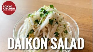 HOW TO MAKE DAIKON OKAKA SALAD [upl. by Ahtelat985]