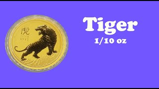 Tiger 2022 Lunar III Gold Coin 110 oz [upl. by Viviyan700]