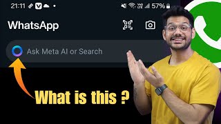 Ask Meta AI  What is Meta Ai on Whatsapp  meta AI new search feature On Whatsapp [upl. by Almat330]