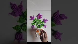 Very easy flower pot rangoli video art khushboo art [upl. by Baxy521]