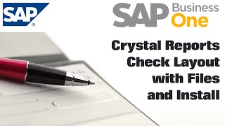 Crystal Reports Check  Cheque Layout for SAP Business One [upl. by Adnovad]