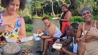 10 Canadian guests turned into a Jamaican seaside full of people  2 pots of coconut dumpling [upl. by Annis]