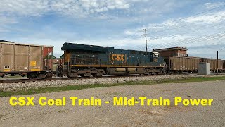 CSX Coal Train with 805 400 amp MidTrain 3307 [upl. by Tracy211]