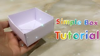 Simple Box Tutorial without Glue  THE HAPPY CRAFTS [upl. by Lander]