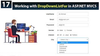 Class 17Working with DropDownListFor from database in aspnet mvc5 2019 [upl. by Aicilana]