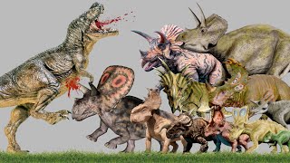 Horned Dinosaurs Size Comparison  Ceratopsian Dinosaurs  Beaked Dinosaurs [upl. by Rephotsirhc]