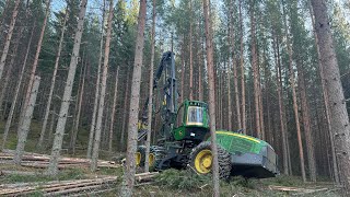 John Deere 1170G  423 IBC First Thinning in Sweden [upl. by Eiroc624]