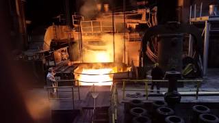 Electric Arc Furnace Tapping into Ladle [upl. by Rochus]