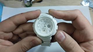 Casio BabyG BGA195 how to set time [upl. by Arodaeht]