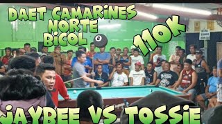 110k DAET CAMARINES NORTE BICOL 🎱 JAYBEE SUCAL VS TOSSIE DAET 09072024 [upl. by Akinorev]