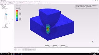 PrePoMax CalculiX FEA  Tutorial 10  Hertz contact [upl. by Affay]