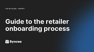 Guide to The Retailer Onboarding Process  Shopify  Help Center [upl. by Aneehsirk605]