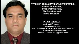 TYPES OF ORGANIZATIONAL STRUCTURES  FUNCTIONAL DIVISIONALFLAT MATRIX [upl. by Bunting]