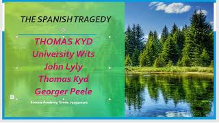 The Spanish Tragedy by Thomas Kyd pgtrb literature successacademyerode pgtrbenglish pgtrbexam [upl. by Hilaria]