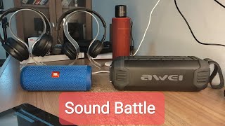 Awey Y280  Kaidi KD805 VS JBL Flip 4 Sound Battle [upl. by Sehcaep226]