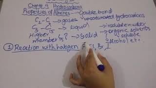 Chemistry  class 10th  properties of alkenes  reaction with halogens  make education easy [upl. by Ednil]