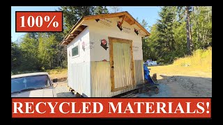 BUILDING A SHED FROM OLD BARN SCRAP [upl. by Ennoitna237]