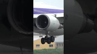 ANA BOEING B767300ER Landing gear Touchdowns Close up in Slow Motion Shorts [upl. by Aihsekyw]