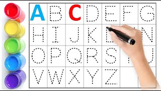 Collection of uppercase amp lowercase alphabet dotted lines ABCD alphabet writing ABC song FLY1 [upl. by Ennirroc]