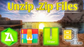 How to Unzip Zip Files for Minecraft 2024 [upl. by Eyt]