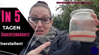 DIY Sauerteig selber machen  Anstellgut ansetzen  Sauerteigbrot [upl. by Ileana]