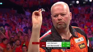 PDC Premier League Darts 2018  Week 12  Michael van Gerwen  Raymond van Barneveld [upl. by Nadnerb]