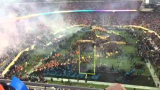 Pepsi Super Bowl 50 Halftime Show Card Stunt Fireworks SB50 [upl. by Manya]