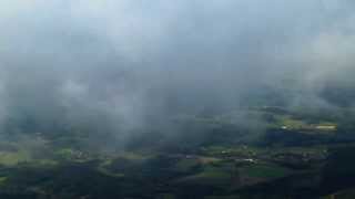 COCKPIT VIEW OF APPROACH AND LANDING AT SANTIAGO DE COMPOSTELA AIRPORT [upl. by Simson]