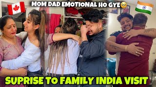 Surprise To Family Visit INDIA🇮🇳😍 Mom Dad Emotional Ho Gye🥺 INDIA PONCH GYE😱 [upl. by Alwin360]