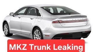 2016 Lincoln MKZ trunk leaking water inside fix [upl. by Atilef]