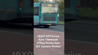 RX07 KPJArriva Kent Thameside 07Reg Dennis Dart SLF Caetano Nimbus [upl. by Costanzia28]