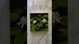 Waterlily Painting🪷🫧✨shortvideo paintingtechniques youtubeshorts waterlily acrylicpainting [upl. by Sascha]