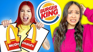 I BUILD MY OWN MC DONALD’S amp BURGER KING AT HOME   MCDONALDS VS BURGER KING CHALLENGE BY SWEEDEE [upl. by Nhepets462]