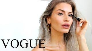 I TRIED FOLLOWING A CANDICE SWANEPOEL VOGUE MAKEUP TUTORIAL  LYSSRYANN [upl. by Dougie]