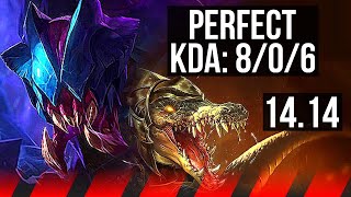 REKSAI vs RENEKTON TOP  806 800 games Legendary  EUW Challenger  1414 [upl. by Coffin]