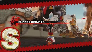 Sonic X Shadow Generations Sunset Heights Act 1  S Rank  All Collectables  No Damage [upl. by Kreegar]