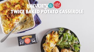 How to Make a TwiceBaked Loaded Potato Casserole  SavoryOnline [upl. by Imnubulo]