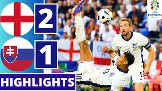 BELINGHAM’S BICYCLE England vs Slovakia 21  All Goals amp Highlights  UEFA EURO 2024 [upl. by Yasu]