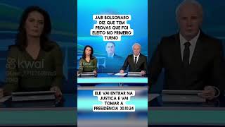 Bolsonaro afirma ter provas de que foi eleito na última eleição para presidente no 1° turno shorts [upl. by Giuditta]