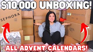 WORTH OVER 10000  Huge Advent Calendar Sneak Peak Unboxing [upl. by Katzir272]