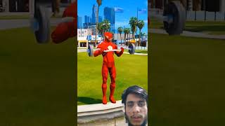 GTA v flash helps spidercow from danger 😲  shorts [upl. by Akkimat861]