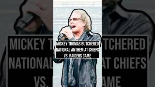 Mickey Thomas butchered the National Anthem at Allegiant Stadium [upl. by Assed]