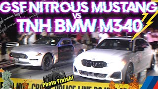 TNH BMW M340 vs GSF Nitrous Mustang 🔥 [upl. by Annasoh280]