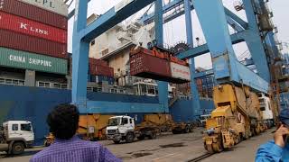 Unloading Cargo at JNPT [upl. by Abbey]