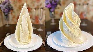 Как БЫСТРО И КРАСИВО СЛОЖИТЬ САЛФЕТКИ  Сервировка стола How to fold napkins [upl. by Nehtiek]