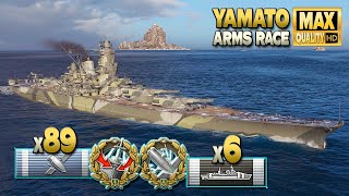 Battleship Yamato The old lady with the sledge hammer  World of Warships [upl. by Ycats98]